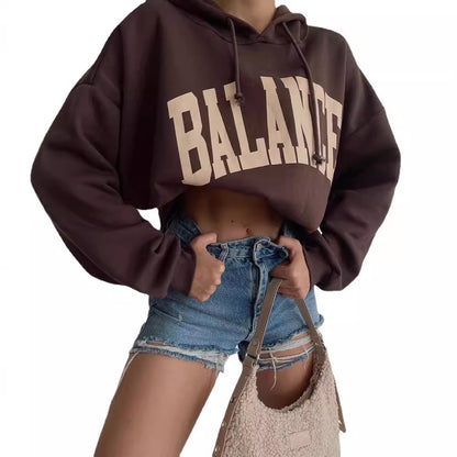 Damen Oversized Kapuzenpullover mit auffälligem Logo Merchesia