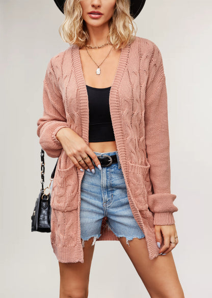 Damen Strickjacke mit Kabelmuster Merchesia