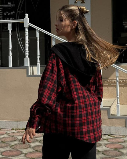 Damen Urbaner Oversized Shirtjacke mit Leopardenmuster Merchesia