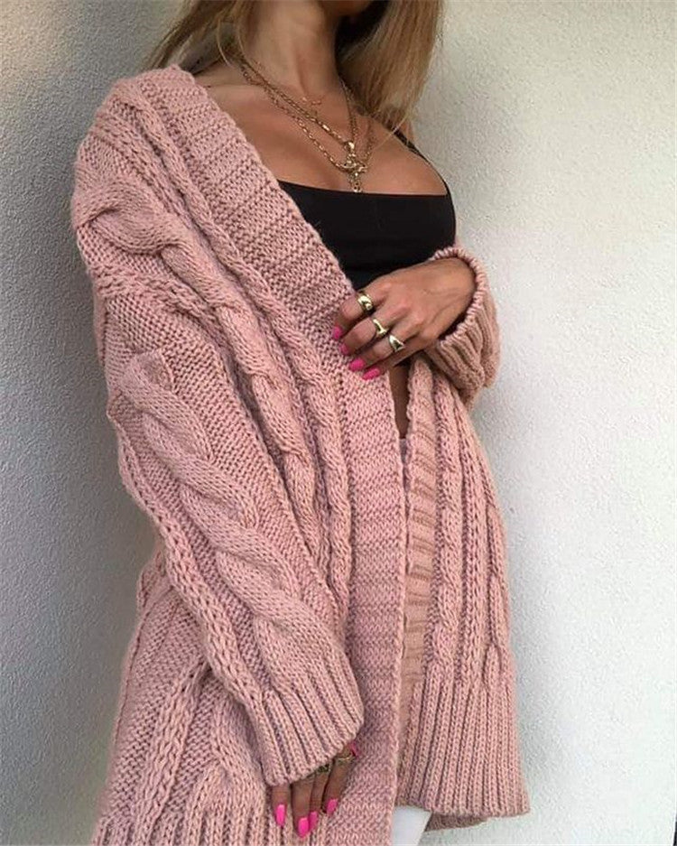 Damen Großer Oversized Strickpullover Merchesia