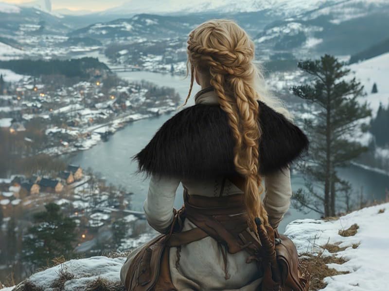 Damen hochwertige Winterjacke mit Pelzkragen Merchesia