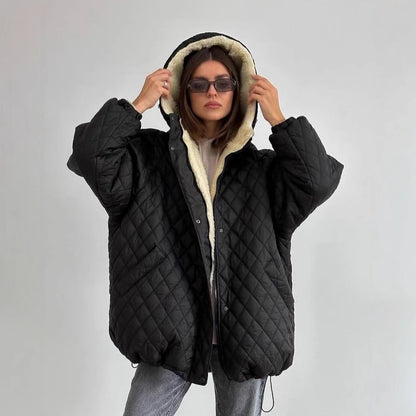 Damen Gesteppter Parka mit einem hohen Kragen und weichem Innenfutter Merchesia