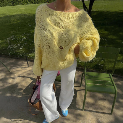 Damen Oversized Strickpullover Merchesia