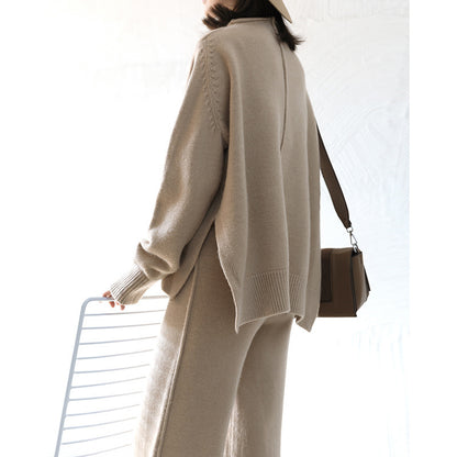 Damen Strickanzug mit weitem Bein und eleganter Passform Merchesia