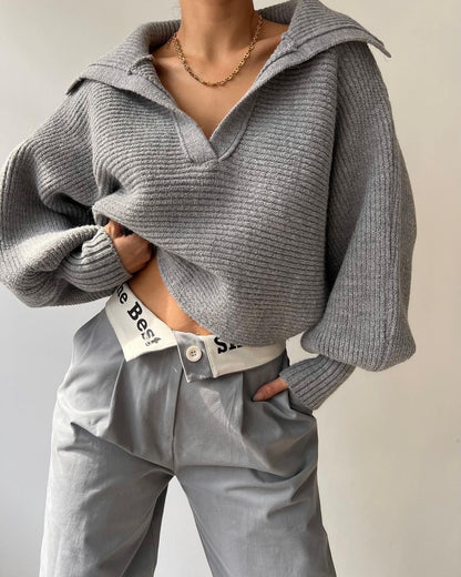 Damen Oversized Strickpullover Merchesia