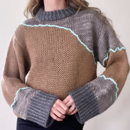 Damen Grobstrickpullover Merchesia