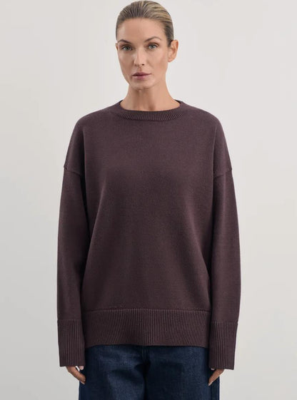Damen weicher Strickpullover mit lässigem Schnitt und hochgeschlossenem Hals Merchesia