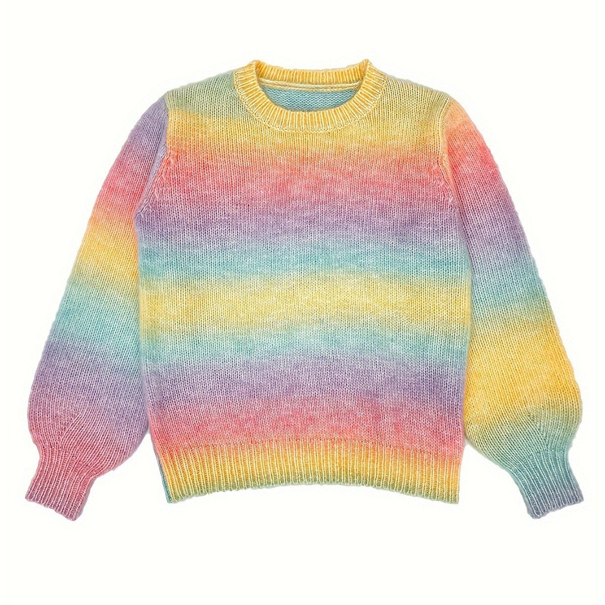 Damen modischer Pullover mit sanften Farbverlauf und relaxed Fit Merchesia