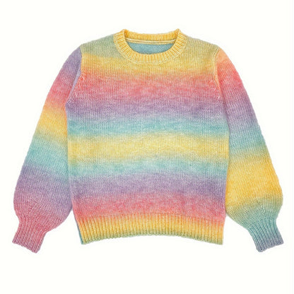 Damen modischer Pullover mit sanften Farbverlauf und relaxed Fit Merchesia