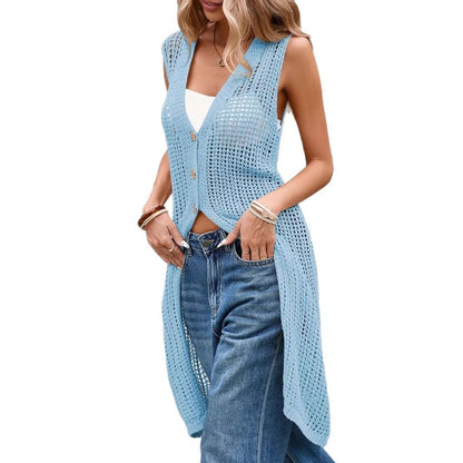 Damen Lässige Strickweste Merchesia