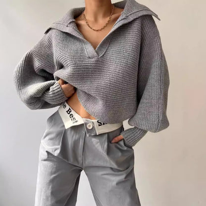 Damen Oversized Strickpullover Merchesia