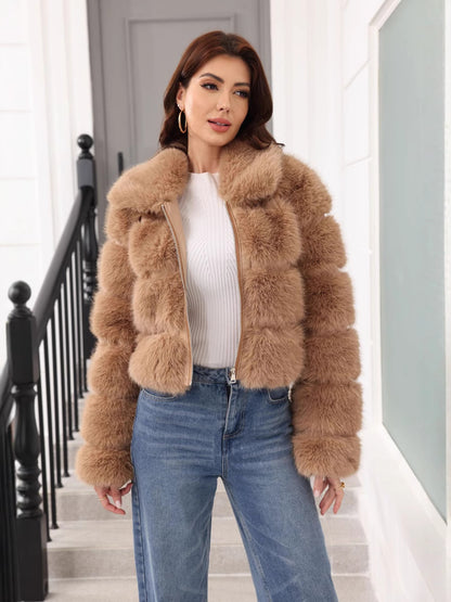 Damen Modischer Kunstpelz-Winterjacke Merchesia