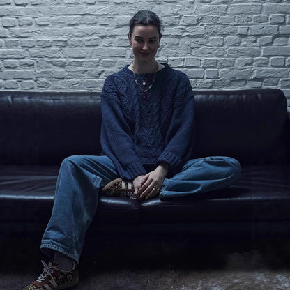 Damen gemütlicher Strickpullover Merchesia