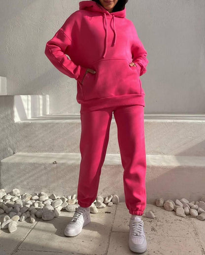 Damen bequemer Kapuzenpullover aus weichem Baumwollmix Merchesia