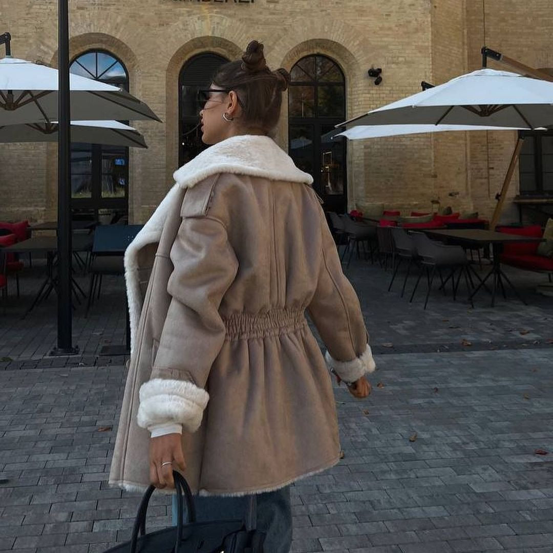 Damen modische Elegante Oversize-Mantel Merchesia