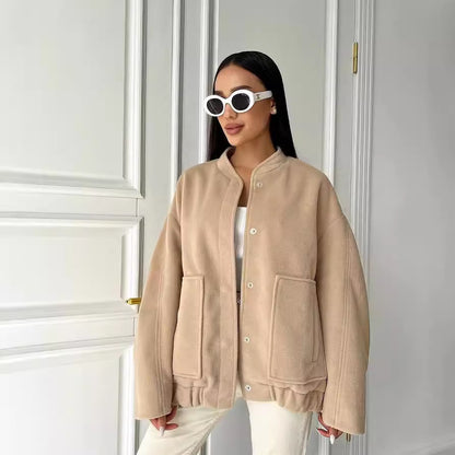 Damen Fleecejacke mit lässigem Schnitt und praktischen Taschen Merchesia