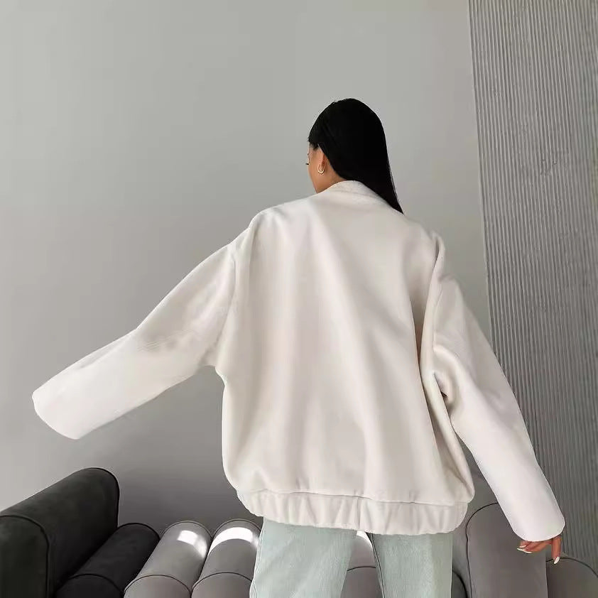 Damen Fleecejacke mit lässigem Schnitt und praktischen Taschen Merchesia