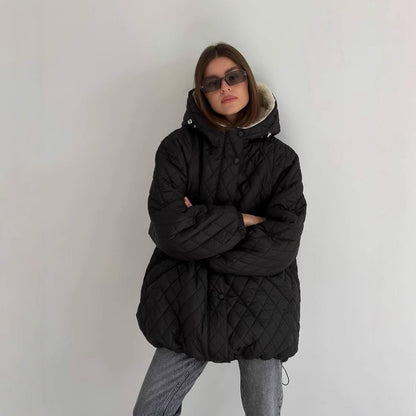 Damen Gesteppter Parka mit einem hohen Kragen und weichem Innenfutter Merchesia