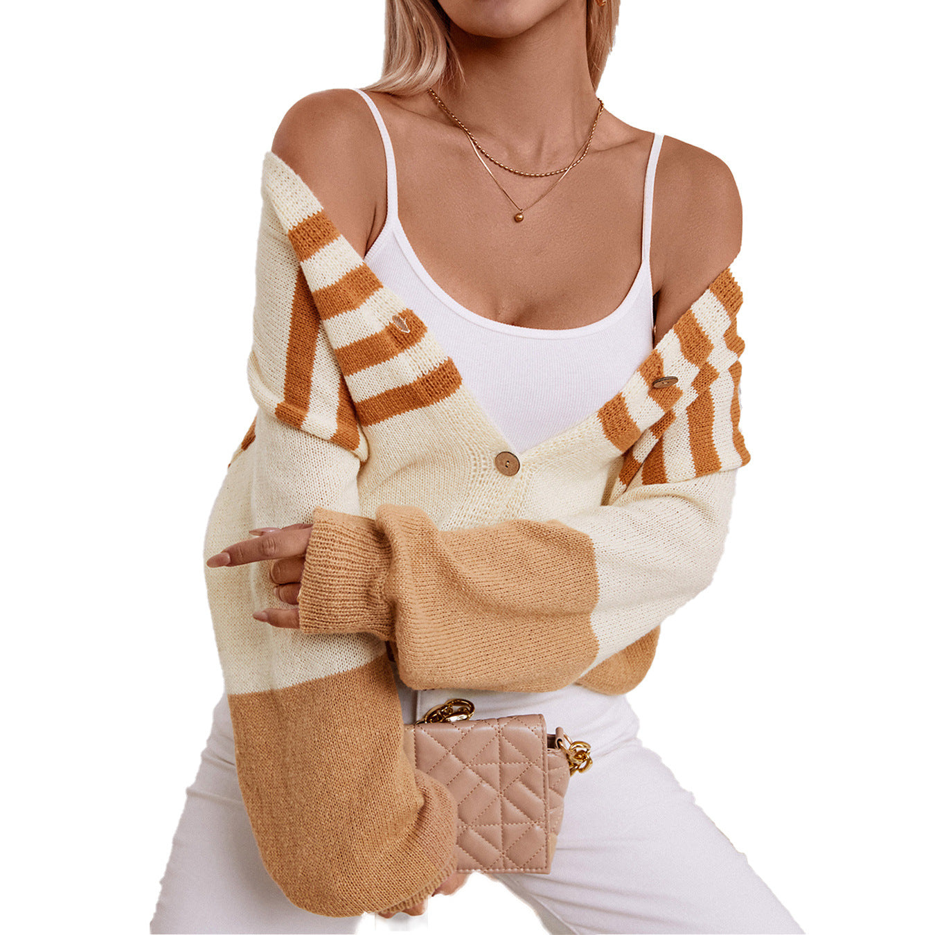 Damen Layering Strickjacke Merchesia