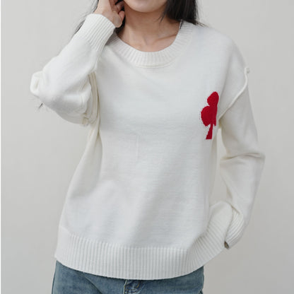 Damen Kuscheliger Pullover mit dekorativem Motiv Merchesia
