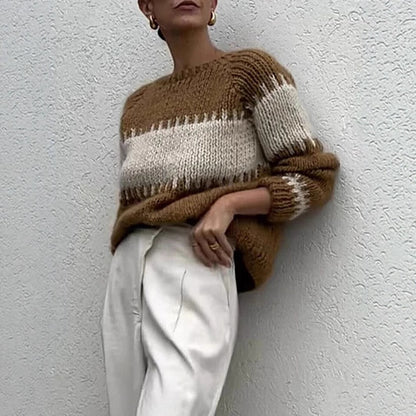 Damen gestrickter Oversized Pullover Merchesia