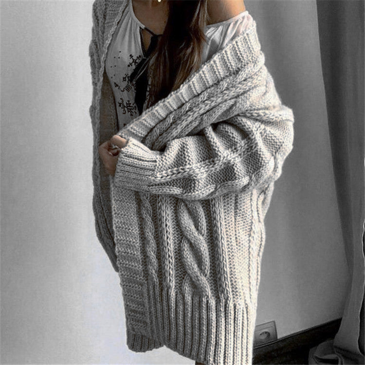 Damen Großer Oversized Strickpullover Merchesia