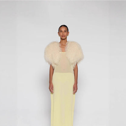 Damen Extravagante Kunstpelzjacke im Volumenstil Merchesia