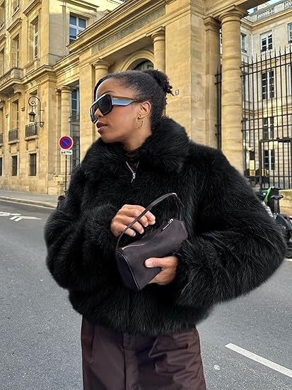 Damen Designer Kunstfelljacke Merchesia