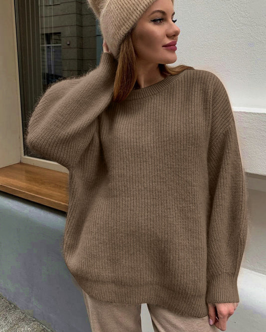 Damen Oversized Pullover aus hochwertigem Strick Merchesia