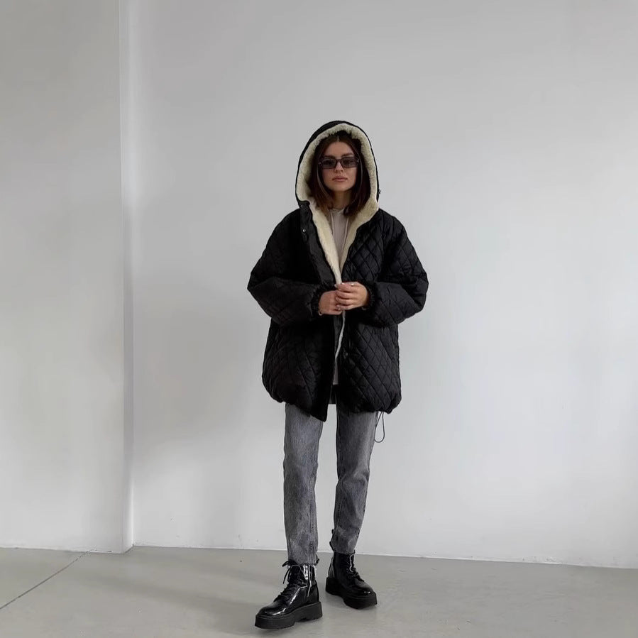 Damen Gesteppter Parka mit einem hohen Kragen und weichem Innenfutter Merchesia