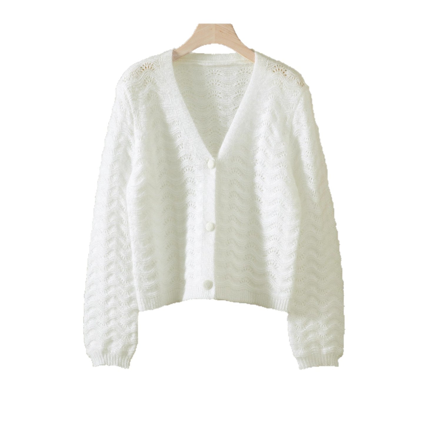 Damen Strickjacke mit Wellendesign Merchesia