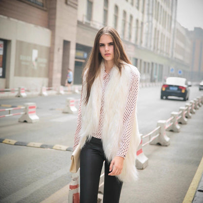 Damen Modischer Kunstpelz-Weste Merchesia