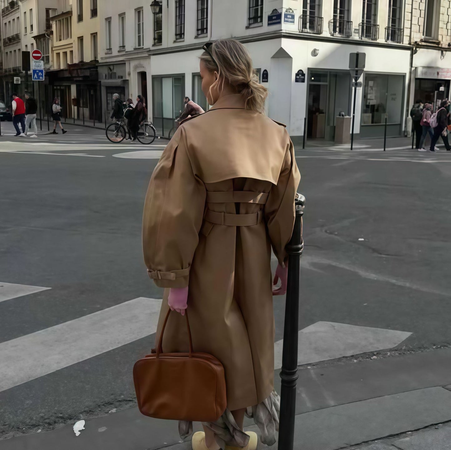 Damen eleganter Trenchcoat Merchesia