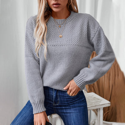 Damen modischer Strickpullover mit strukturiertem Design und lässigem Schnitt Merchesia
