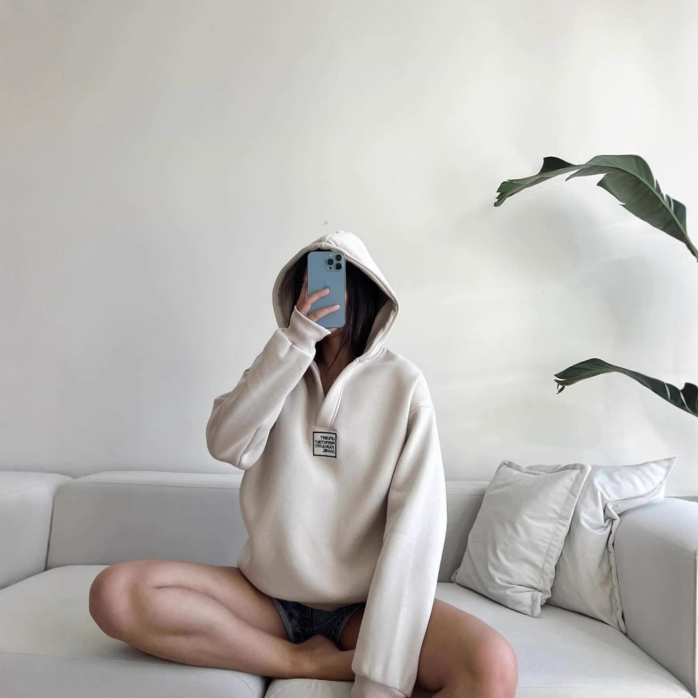 Damen gemütlicher Kapuzenpullover mit lässigem Schnitt und hochwertigen Materialien Merchesia