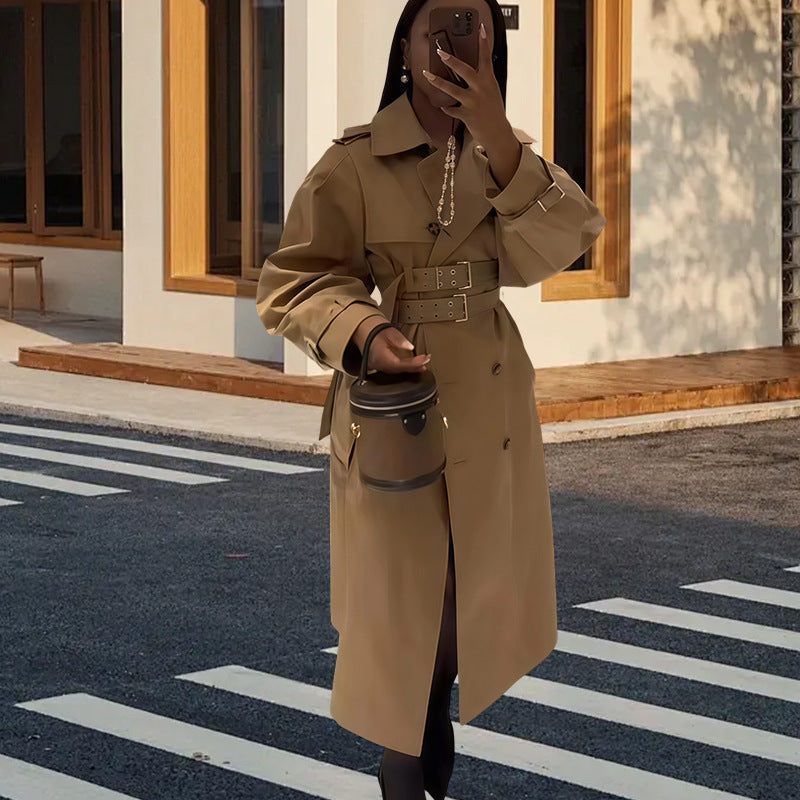 Damen eleganter Trenchcoat Merchesia