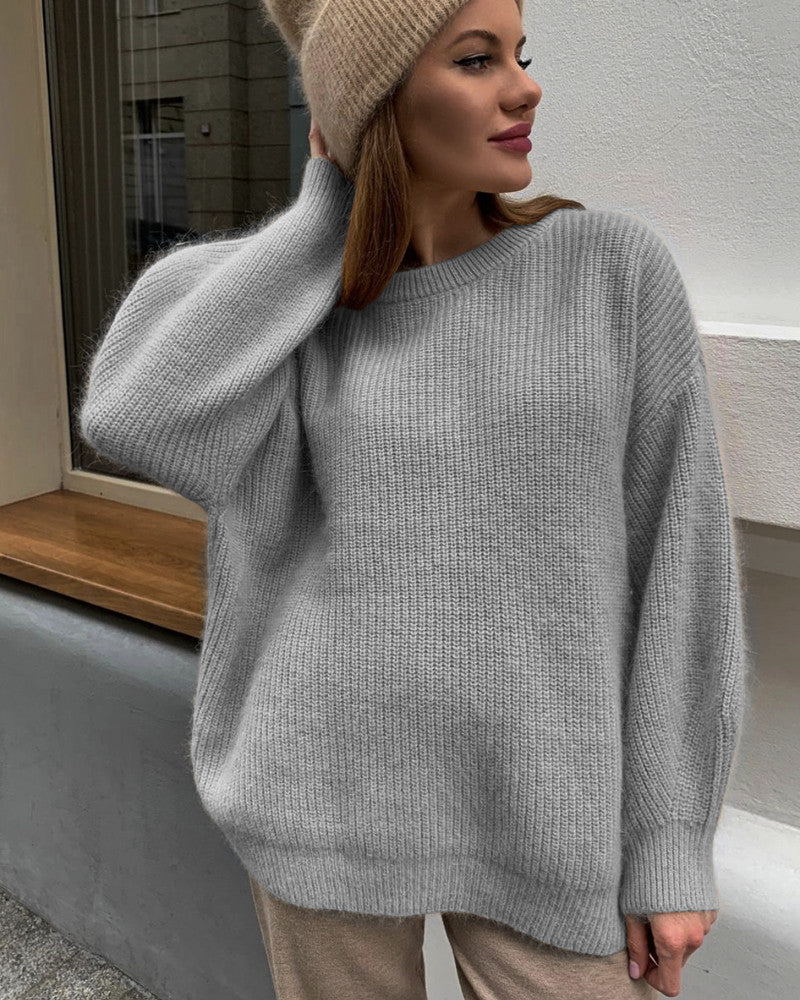 Damen Oversized Pullover aus hochwertigem Strick Merchesia