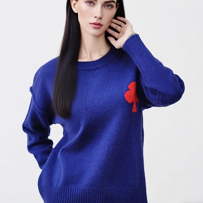 Damen Kuscheliger Pullover mit dekorativem Motiv Merchesia