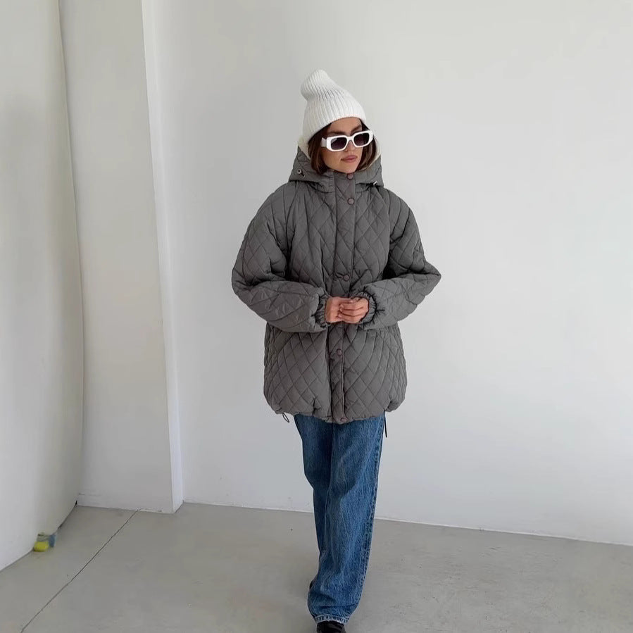 Damen Gesteppter Parka mit einem hohen Kragen und weichem Innenfutter Merchesia