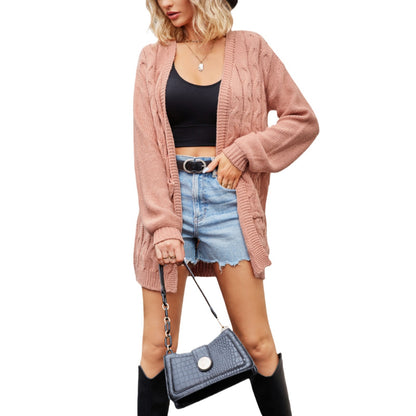 Damen Strickjacke mit Kabelmuster Merchesia