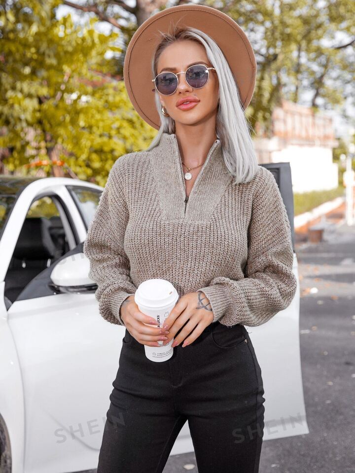 Damen lockerer Strickpullover Merchesia