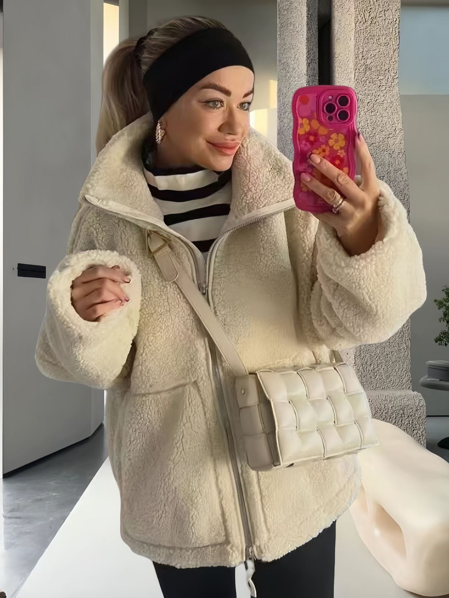 Damen gemütliche Fleecejacke Merchesia