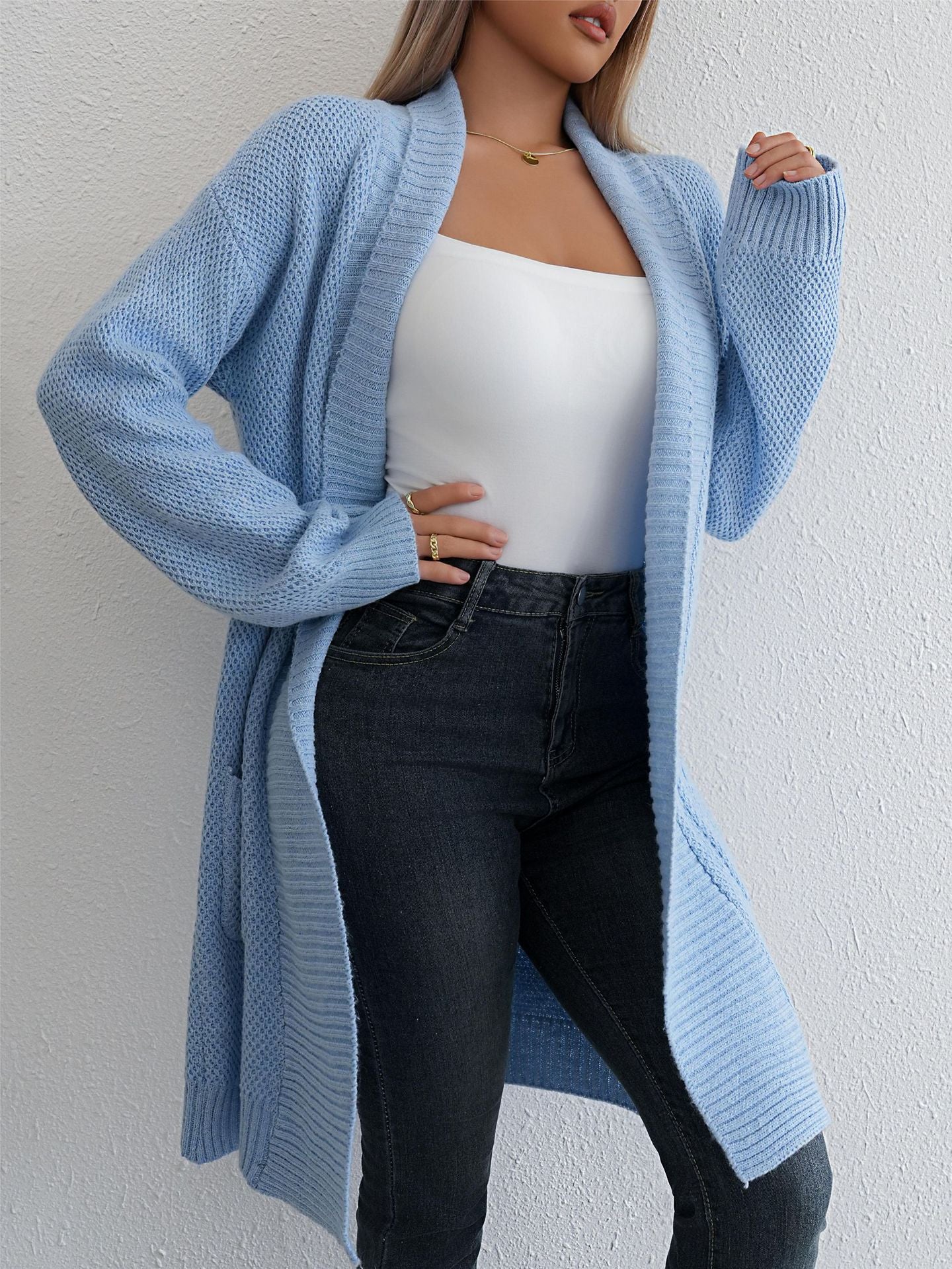 Damen Strickcardigan mit offenem Schnitt und lässigem Design Merchesia