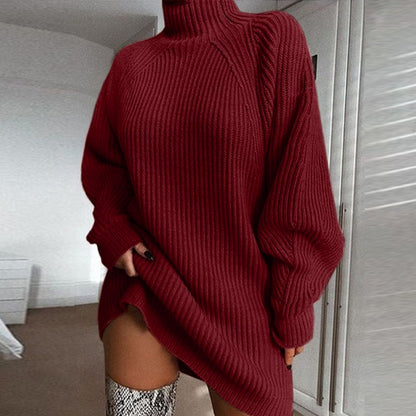 Damen Großer, Oversized Pullover mit Stehkragen Merchesia