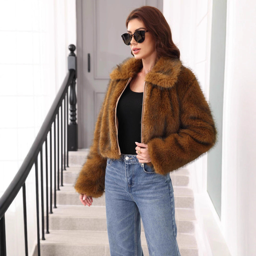 Damen Modischer Kunstpelz-Winterjacke Merchesia