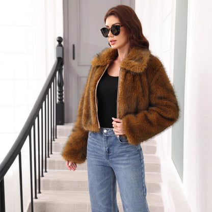 Damen Modischer Kunstpelz-Winterjacke Merchesia