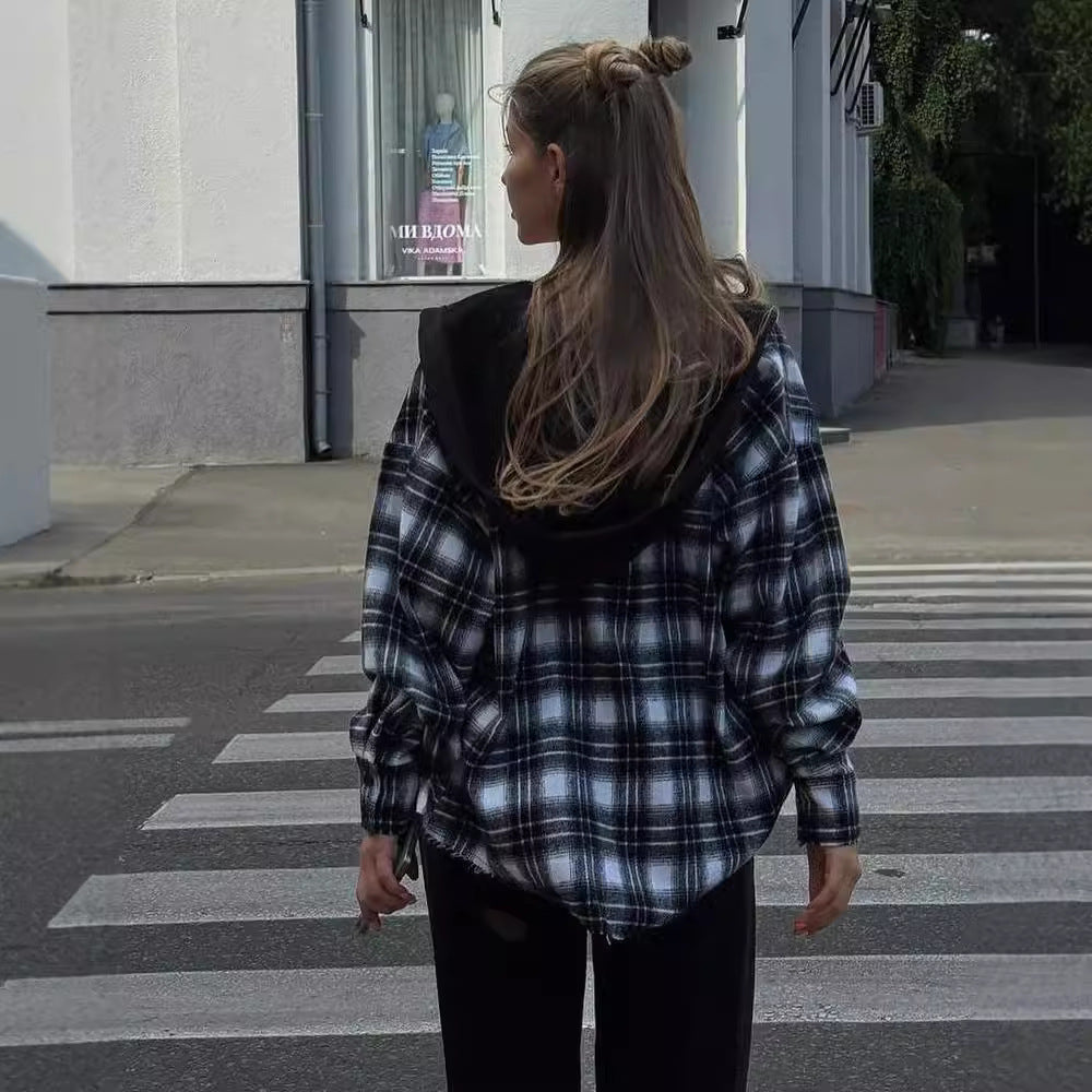 Damen Urbaner Oversized Shirtjacke mit Leopardenmuster Merchesia