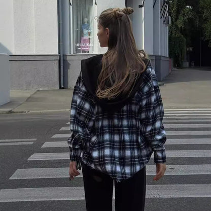 Damen Urbaner Oversized Shirtjacke mit Leopardenmuster Merchesia