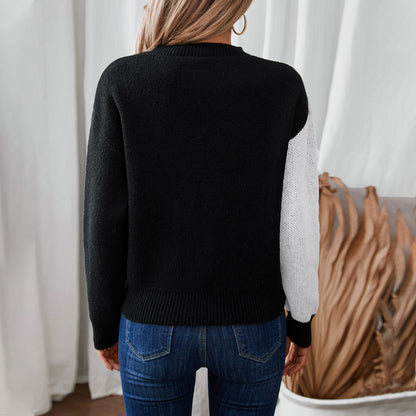 Damen modischer Pullover mit Yin-Yang-Motiv Merchesia