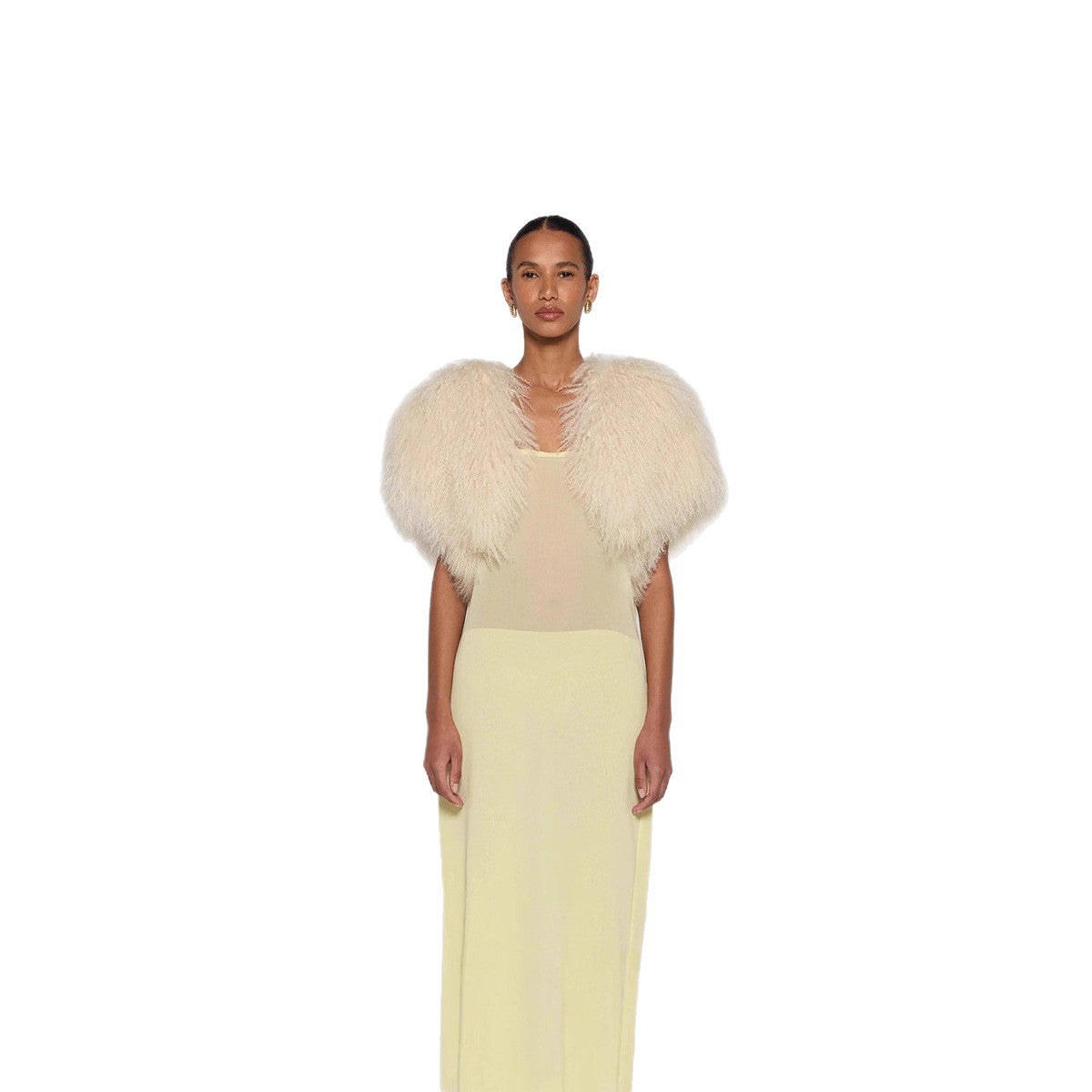 Damen Extravagante Kunstpelzjacke im Volumenstil Merchesia